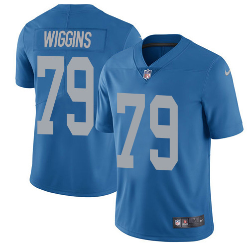 Nike Lions #79 Kenny Wiggins Blue Throwback Youth Stitched NFL Vapor Untouchable Limited Jersey